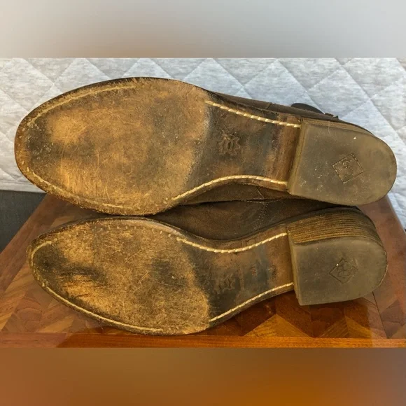 Donald Pliner Donata distressed suede boot in dark brown - Picture 9 of 15